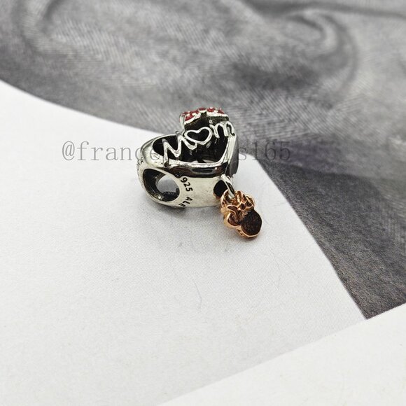 Pandora Minnie Mouse Mom Heart Charm - Picture 2 of 5